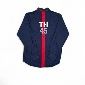 Tommy Hilfiger Vintage 90s Navy Shirt with Red Accent